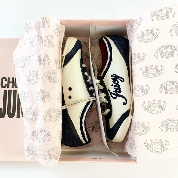 Rare Retro Style Juicy Couture Etsy Sneakers Nappa and Suede Leather Sz 7 - Picture 13 of 14